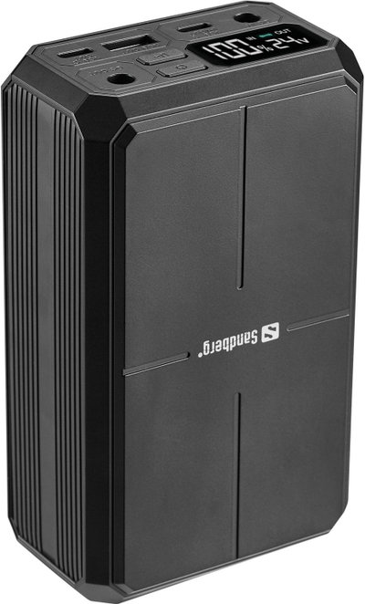 Karikues portativ Sandberg Laptop Powerbank 27000 PD100W, 27000 mAh, USB C PD, i zi