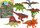 Set figura dinosaurësh për fëmijë, 6 copë, shumëngjyrëshe