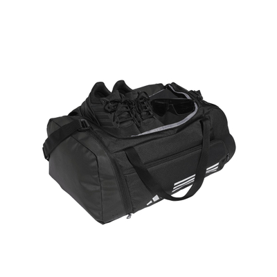 Çantë sportive adidas Essentials 3 Stripes Duffel Bag M IP9863, 51L, poliester i ricikluar, e zezë