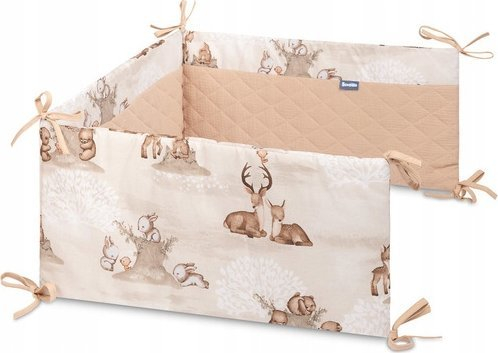 Mbrojtës krevati për bebe Muslin Grove, 120x60 cm, kafe
