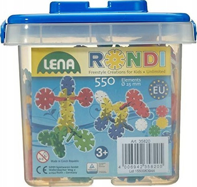 Set lodrash ndërtimi LENA Rondi 25 Bucket 35820, 25 copë, në kovë plastike