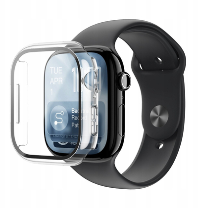 Këllëf për Apple Watch AMAZINGTHING Radix FullGuard, xham i temperuar, mbrojtje 360°, transparent