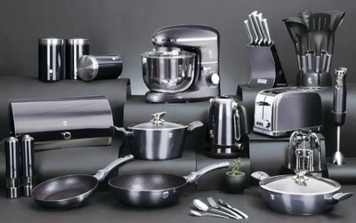 Mulli elektrik për kripë edhe piper Berlinger Haus Carbon Pro Line BH-9295, çelik inox, 23cm, gri e errët