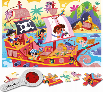 Puzzle Ludattica Secret Puzzle Pirates, 24 copa, 50x35 cm, shumëngjyrësh