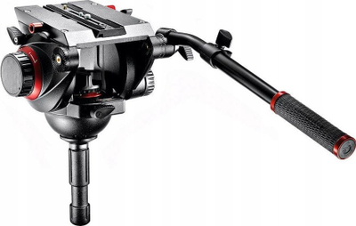 Tripod video Manfrotto 509 Pro me 645 Fast Twin Alu, kokë fluide, alumin, i zi