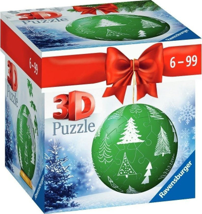 Puzzle 3D Ravensburger top Krishtlindjesh, 54 pjesë, 7.5 cm, i gjelbër