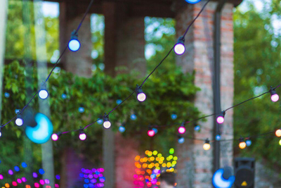 Dritë dekorative e zgjuar Twinkly Festoon 20 RGB, 10 m, kabllo e zezë