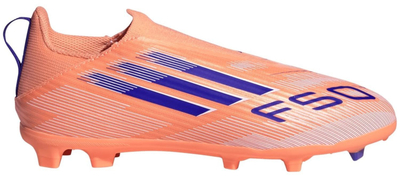 Këpucë futbolli për fëmijë Adidas F50 League FG AG, pa lidhëse, tapë FG AG, shumëngjyrëshe
