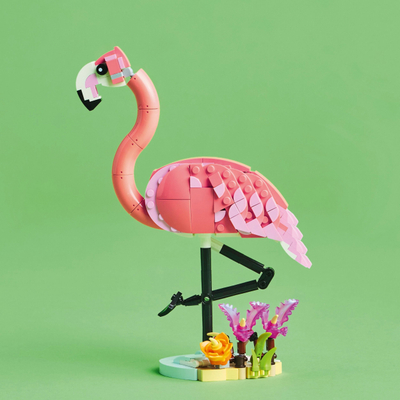 Lodër ndërto–krijo LEGO Creator Wild Animals Pink Flamingo, 3 në 1, shumëngjyrëshe