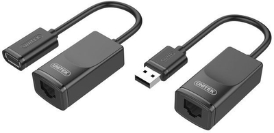 Unitek Y-UE01001 USB 1.1 адаптер за продолжување преку RJ45, црн