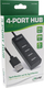 HUB USB InLine USB 2.0, 4 porta, 30cm, i zi