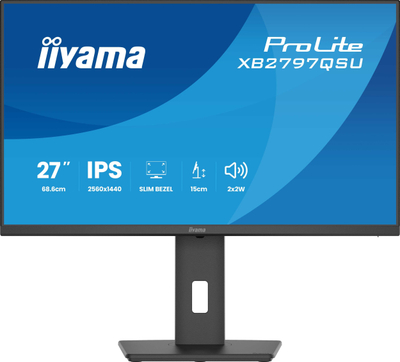 Monitor Iiyama ProLite XB2797QSU-B1, 27", QHD 2560x1440, IPS, i zi
