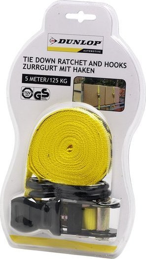 Rrip lidhës Dunlop Double Strap 41859, 5 m, 125 kg, i verdhë