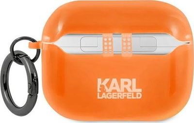 Kuti mbrojtëse Karl Lagerfeld KLAPUCHFO, për AirPods Pro, TPU, portokalli