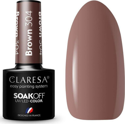 Llak për thonjë hibrid Claresa Soak Off UV / LED 304, i kaftë, 5 g