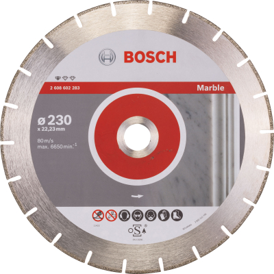 Disk diamant Bosch Marble, 230mm, hapje 22.23mm, gri