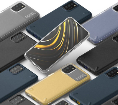Mbulesë telefoni Ringke Onyx për Xiaomi Poco M3, TPU, i fortë ndaj goditjeve, blu navy