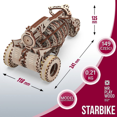 Model druri 3D Mr.Playwood Starbike, 149 pjesë