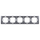 Kornizë 5-fishe Kontakt-Simon Basic Neos, montim horizontal ose vertikal, argjend mat metalik