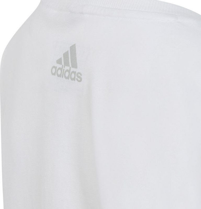 Bluzë për goca adidas Dance Knotted Tee Jr HR5818, 100% pambuk, e bardhë