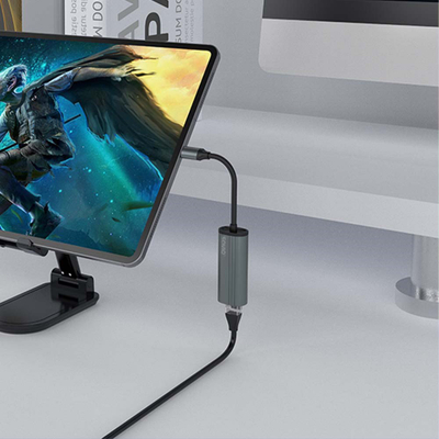 Përshtatës SAVIO USB-C 3.1 Gen.1 (M), 1000 Mbps, AK-56, gri