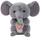 Lodër pelushi elefant Plush Mascot, 23cm, me luleshtrydhe, gri