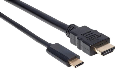 Kabllo Manhattan USB-C në HDMI, 4K 30Hz, 2m, e zezë