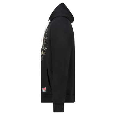Блуза со капуљача Geographical Norway Giger DB 100 M, за мажи, црна