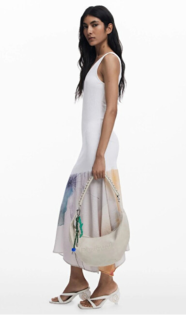 Çantë për femra Desigual Bag Half Logo Zante Pied, e hirtë