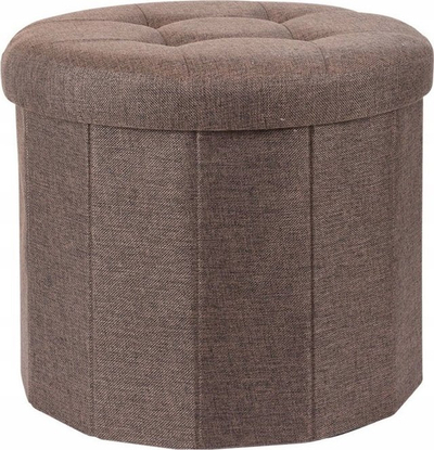 Ottomane Home Styling Collection, sedilje me katrore, Ø45 x 39 cm, bezhë