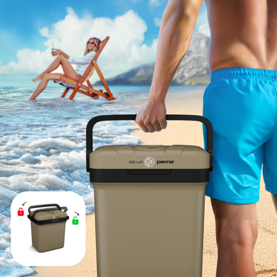 Frigorifer turistik Peme Essential 27, 23L, termoelektrik, Sand Storm