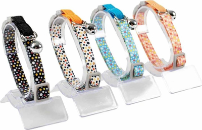 Qafore për mace Duvo+ Colorful Dots, najlon, 20-30 cm, me ngjyra