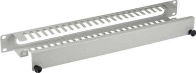 Panel për kabllo EFB 19", 1U, me kapak, gri RAL7035