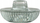 Mbajtëse qiriri Homea Ribbed Glass, xham i brinjëzuar, celadon