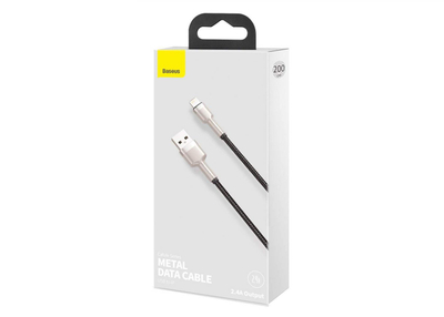 Kabllo USB në Lightning Baseus CALJK-B01, 2.4A, 2m, e zezë