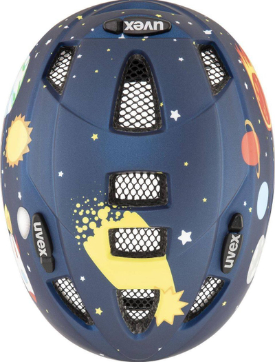 Helmetë biçiklete për kalamaj Uvex Kid 2 CC Blue Rocket, 46-52 cm, In-Mold, blu mat