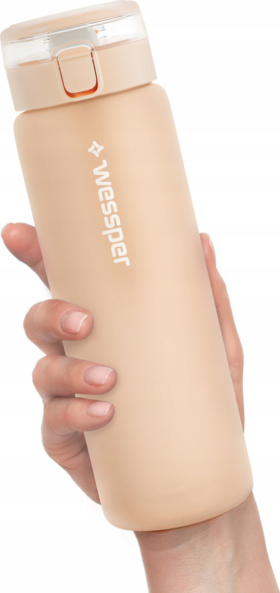Shishe qelqi Wessper ActiveMax, 680 ml, filtër karboni, bezhë