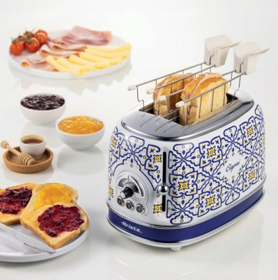 Toster Ariete Capri Edition 155, 2 feta, 815W, metalik
