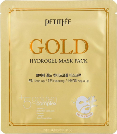 Maskë fytyre Petitfée Gold Intensive Hydrogel, me ar 24K, 32 g
