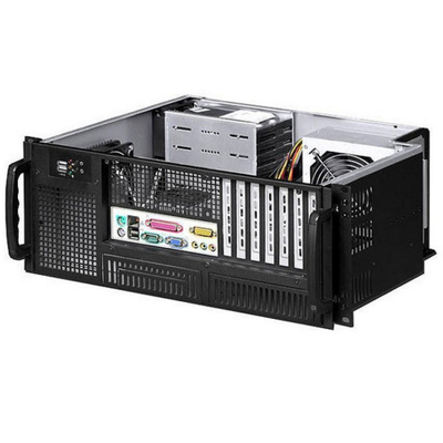 Kasa serverike Techly PC ATX 4U, për kabinet rack 19", e zezë