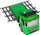 Kamion lodër Mega Creative Freight Car, shkallë 1:14, me gjëra shtesë, jeshil