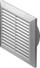 Grilë ventilimi pa markë, 100 mm, mbrojtje insektesh, ABS, e bardhë