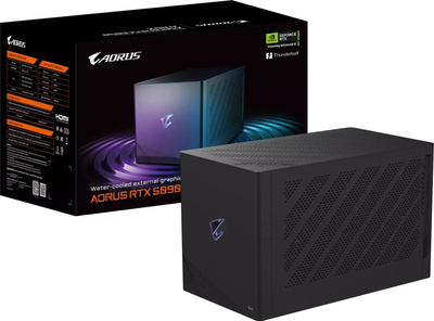 Kuti grafike e jashtme Gigabyte AORUS RTX 5090 AI Box, Thunderbolt 5, ftohje me ujë, e zezë