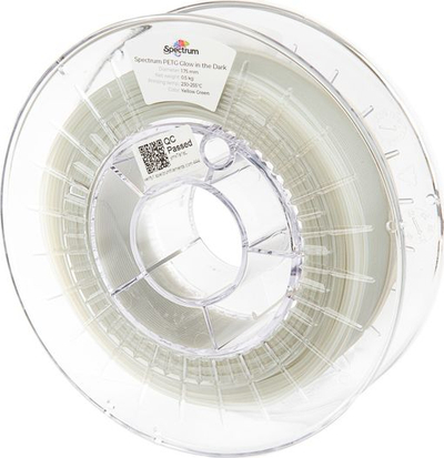 Filament 3D Spectrum PET-G që ndriçon në errësirë, 1.75mm, 0.5kg, verdhë-gjelbër