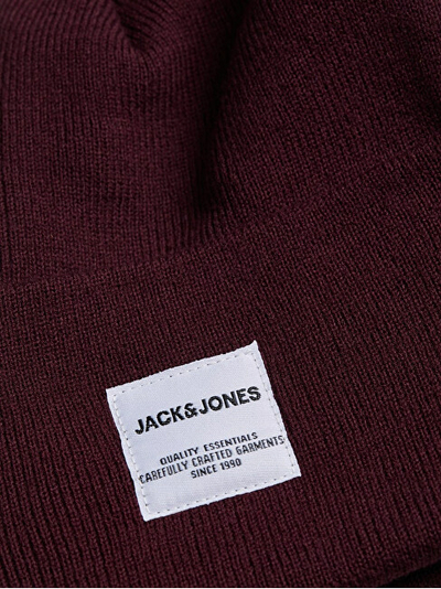 Kapelë JACK&JONES JACLONG 12150627, e kuqe e errët