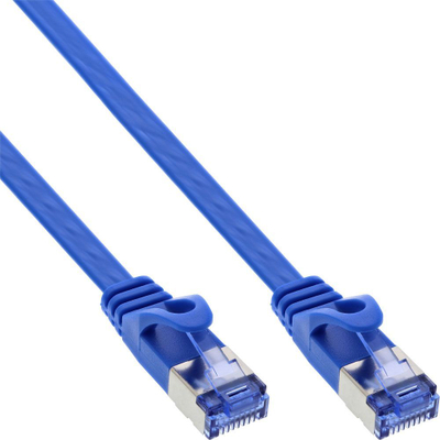 Kabllo rrjeti InLine Flat Patch, Cat.6A, 1.5m, blu
