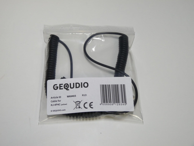 Kabllo telefoni GEQUDIO WA9403, RJ, për telefona IP, e zezë
