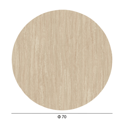 Pllakë tavoline HM ROUND HPL HM5842.35, diametër 70cm, travertin, bezhë