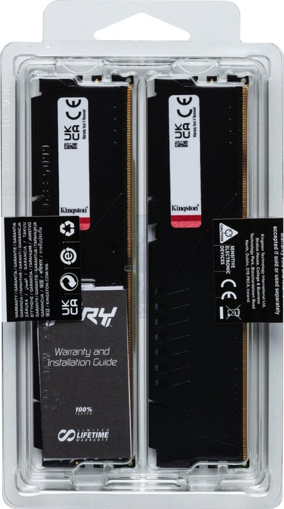 Memorie Kingston Fury Beast, DDR5, 16 GB, 6000 MHz, CL30, KF560C30BBEK2-16