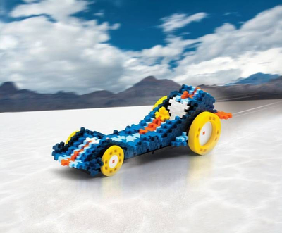 Set konstruktues Plus-Plus GO Mini Mix Desert Dragster, 240 copë, shumëngjyrëshe